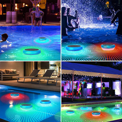 Solar LED RGB Light Outdoor Garden Pond Swimming Pool Floating Waterproof Lamps